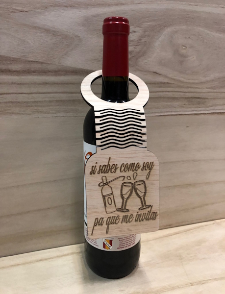 Tarjeta regalo para botella